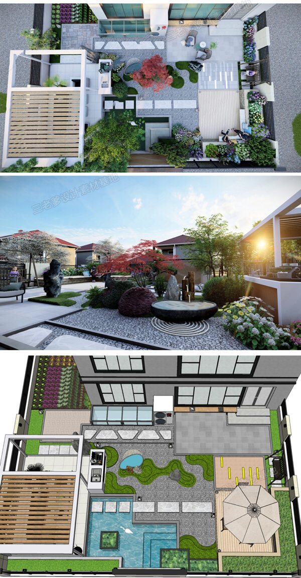 S188 - Tổng hợp mô hình sân vườn, sân thượng - Image 3