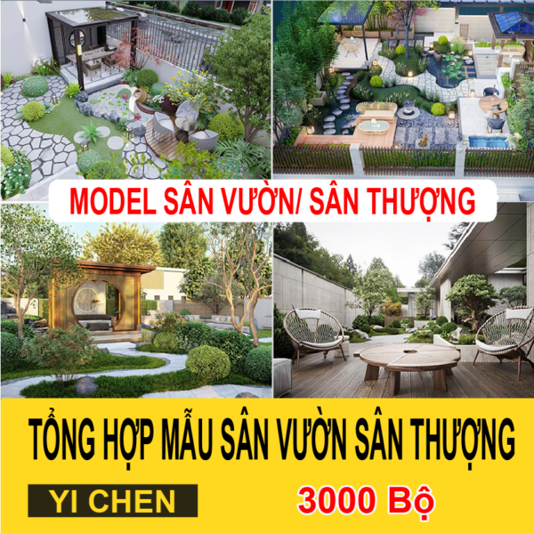 S188 - Tổng hợp mô hình sân vườn, sân thượng