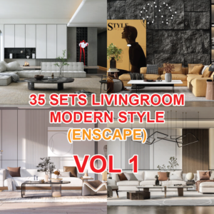 03. Livingroom - 35 sets modern style (enscape) vol 1